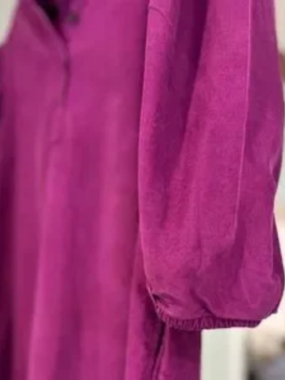 GAP Magenta Puff Sleeve Pinwale Corduroy Mini Shift Dress - Size XL Tall - Picture 9 of 15